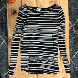 Old Navy black and grey striped shirt